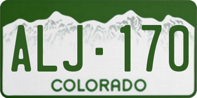 CO license plate ALJ170