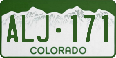 CO license plate ALJ171