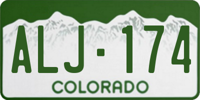 CO license plate ALJ174