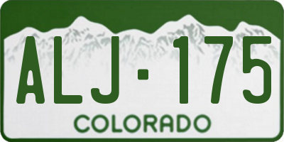 CO license plate ALJ175
