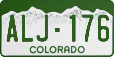 CO license plate ALJ176