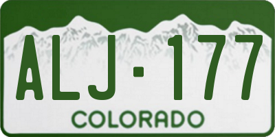CO license plate ALJ177