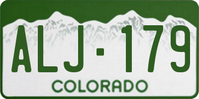 CO license plate ALJ179