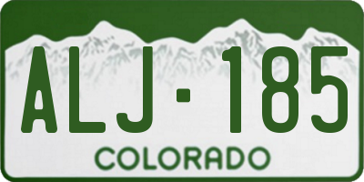 CO license plate ALJ185