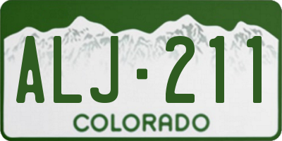 CO license plate ALJ211