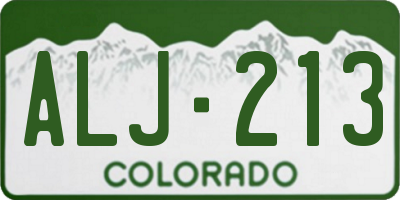 CO license plate ALJ213
