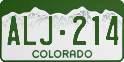 CO license plate ALJ214