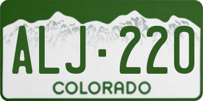 CO license plate ALJ220