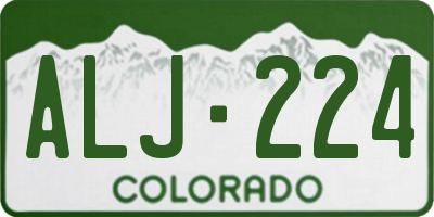 CO license plate ALJ224