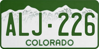 CO license plate ALJ226