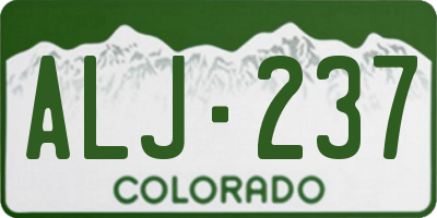 CO license plate ALJ237
