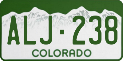 CO license plate ALJ238