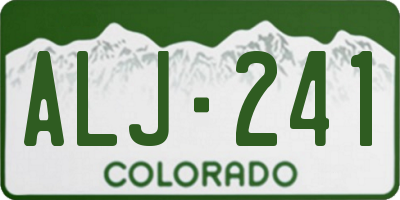 CO license plate ALJ241