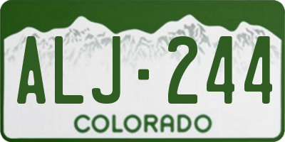 CO license plate ALJ244
