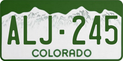 CO license plate ALJ245
