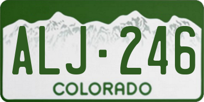 CO license plate ALJ246