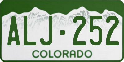 CO license plate ALJ252