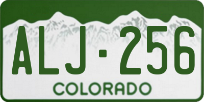 CO license plate ALJ256