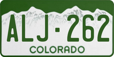 CO license plate ALJ262