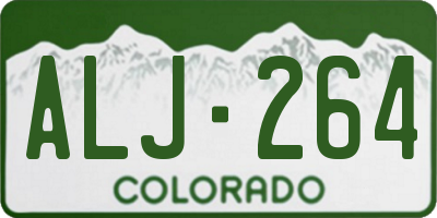 CO license plate ALJ264