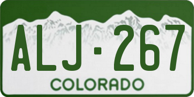 CO license plate ALJ267