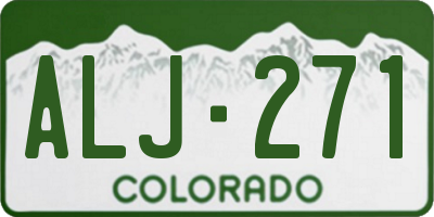 CO license plate ALJ271