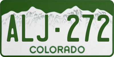 CO license plate ALJ272