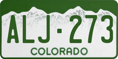 CO license plate ALJ273