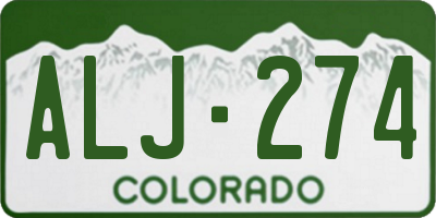 CO license plate ALJ274