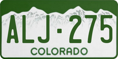 CO license plate ALJ275