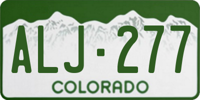 CO license plate ALJ277