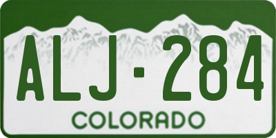 CO license plate ALJ284