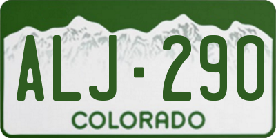 CO license plate ALJ290