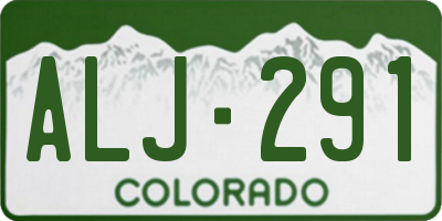CO license plate ALJ291