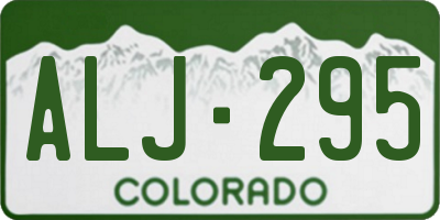 CO license plate ALJ295