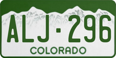 CO license plate ALJ296