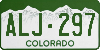 CO license plate ALJ297