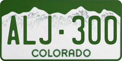 CO license plate ALJ300