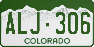 CO license plate ALJ306