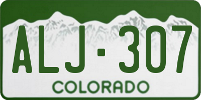 CO license plate ALJ307