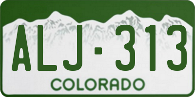 CO license plate ALJ313