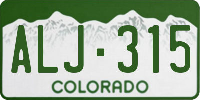 CO license plate ALJ315