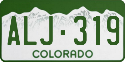 CO license plate ALJ319