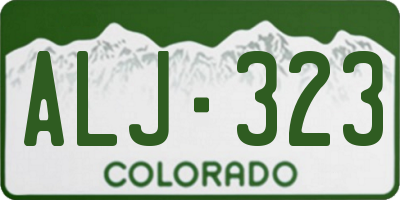 CO license plate ALJ323