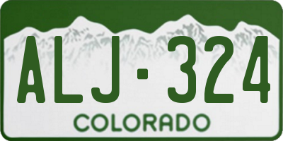 CO license plate ALJ324