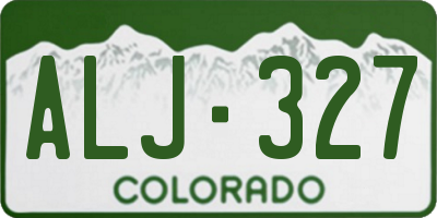 CO license plate ALJ327