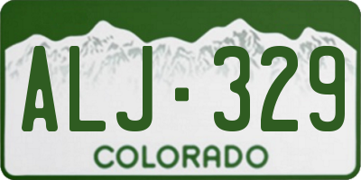 CO license plate ALJ329