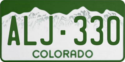 CO license plate ALJ330