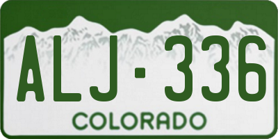 CO license plate ALJ336