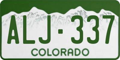 CO license plate ALJ337
